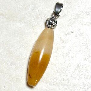 2/$20, Natural Yellow Aventurine Pendant, Genuine Gemstone Long Drop Pendant